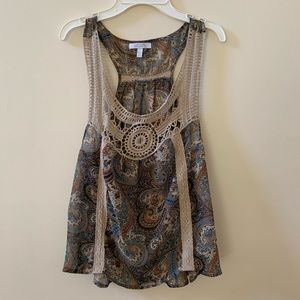 Boho Tank Top From Delias Size XS